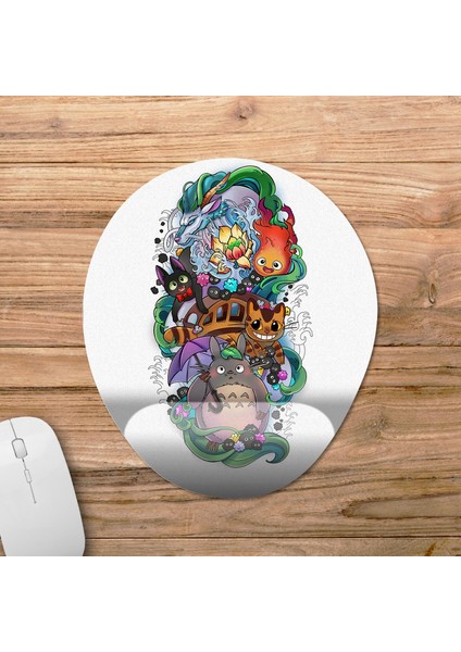 Studio Ghibli Bilek Destekli Mousepad Model - 6 Oval