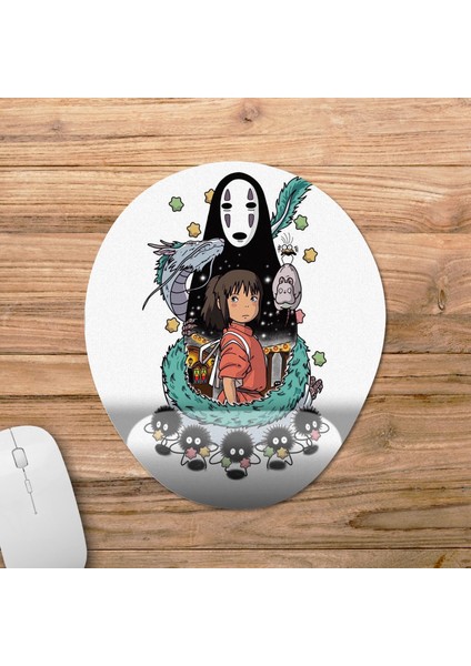 Studio Ghibli Spirited Away Bilek Destekli Mousepad Model - 7 Oval fiyatları