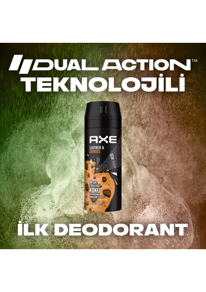 Men Deodorant Leather & Cookies 150 ml x 4
