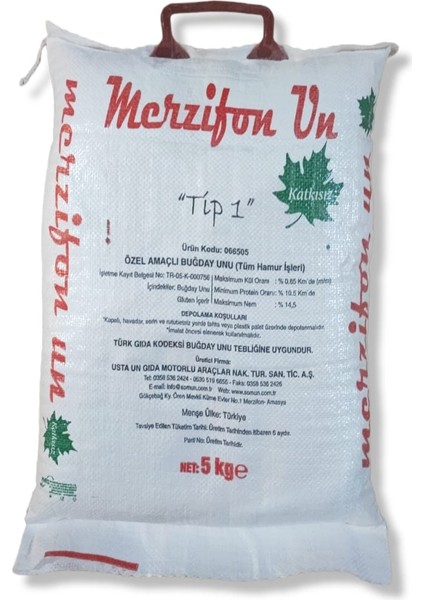 Merzifon Un 5 kg T1 Öau Katkısız