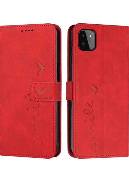 Samsung Galaxy A22 5g Kırmızı Için Deri Fe Pu Kılıf (Yurt Dışından) modelleri