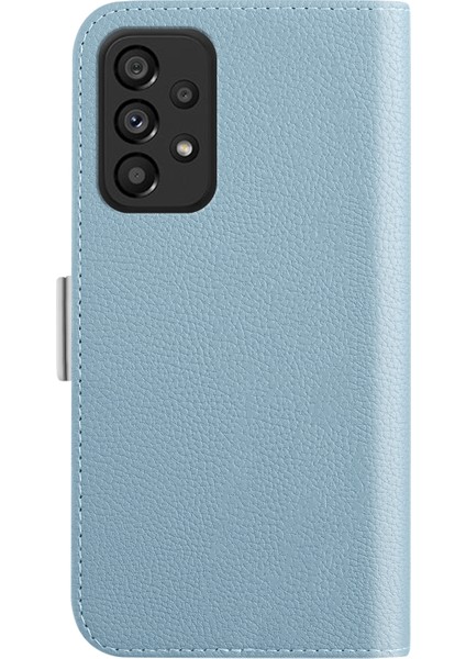 Samsung Galaxy A53 Açık Mavi Için Litchi Doku Kılıfı (Yurt Dışından) fırsatları