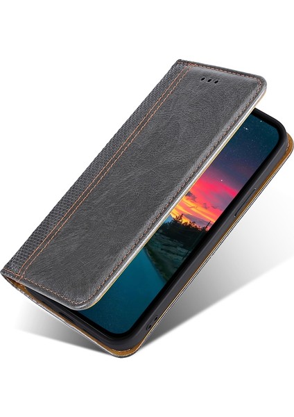 Samsung Galaxy F52 5g Gray Için Pu Phone Kılıfı (Yurt Dışından) modelleri
