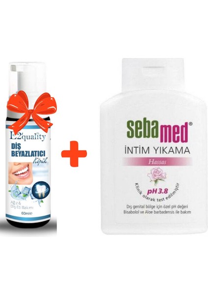 E2'Quality Diş  Köpük + Sebamed Intime Likid Genital Bölge Temizleme Jeli 200 Ml  Dönemi Ve Sonrası Için