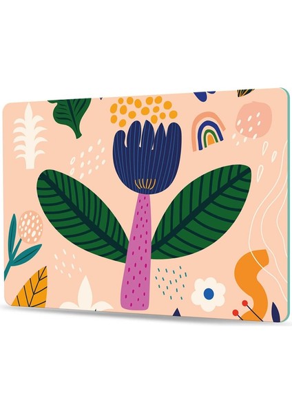 Cam Kesme Tahtası ve Sunum Tablası Çiçek Desenli