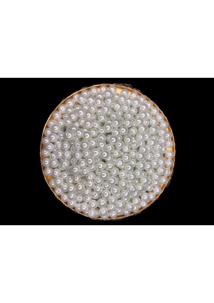 10 mm Beyaz Renk Cam Inci Boncuk (100 Gram) fiyatları