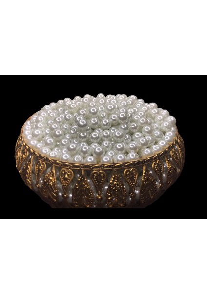 10 mm Beyaz Renk Cam Inci Boncuk (100 Gram) modelleri