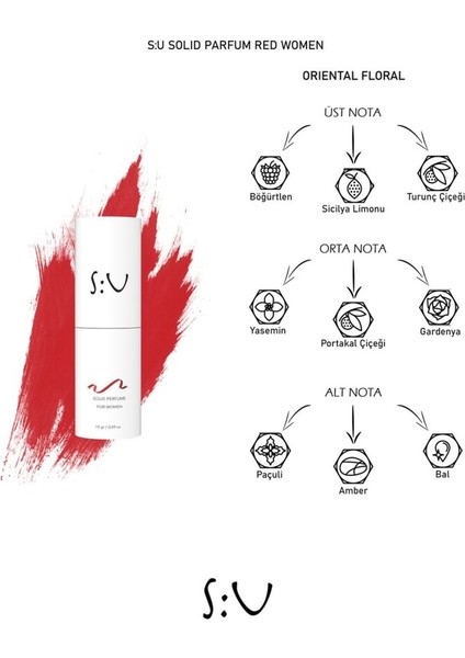 Solid Parfum Red Women 14 gr - Katı Parfüm Kırmızı Kadın modelleri