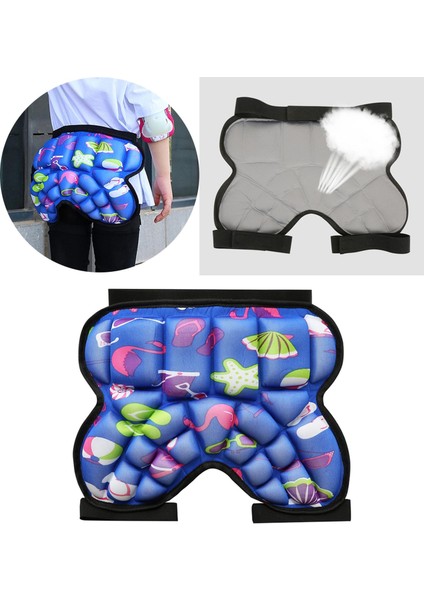 Cosy Zone 2'li Nefes 3D Yastıklı Kalça Koruma Şort Butt Guard Pad Çocuk (Yurt Dışından)