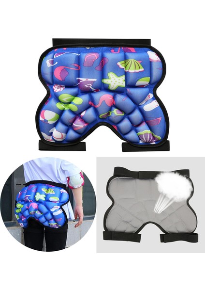 Cosy Zone 2'li Nefes 3D Yastıklı Kalça Koruma Şort Butt Guard Pad Çocuk (Yurt Dışından)