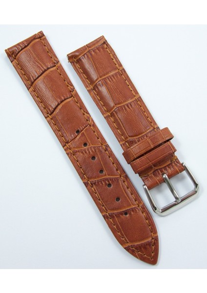 Bizon Taba Deri Saat Kordonu 20MM Açık Kahverengi Spor Kayışı Kro modelleri
