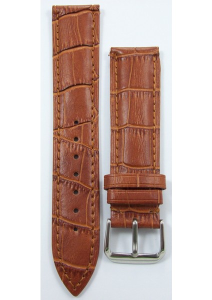 Bizon Taba Deri Saat Kordonu 20MM Açık Kahverengi Spor Kayışı Kro indirimleri