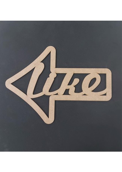 Ahşap Like Yön Işareti 30X22CM