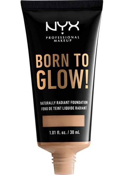 Nyx Fondöten - Born To Glow! Naturally Radiant Foundation 9 Medium Olive