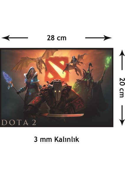 Dota 2 Gaming Oyuncu Mouse Pad