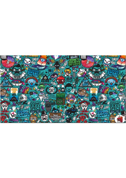 Doodle Blue xl 70x40 cm 3mm Oyuncu Gaming Mouse Pad