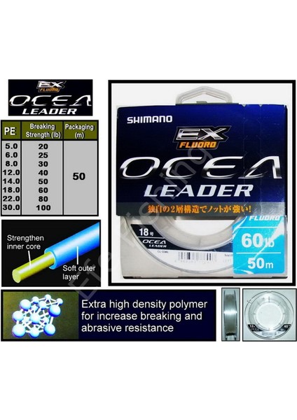 Ocea Leader Ex Fluoro Fluorocarbon Misina