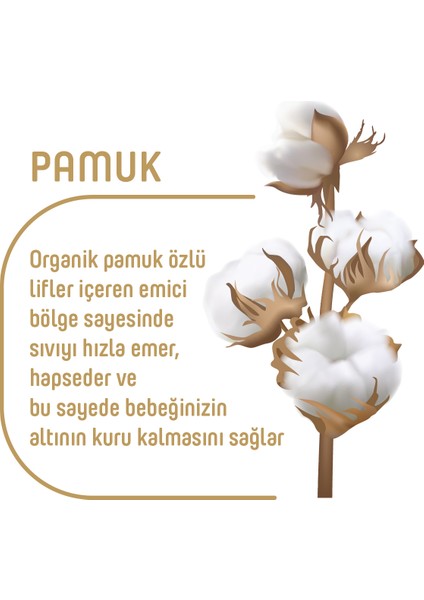 Pure Baby Organik Pamuklu Cırtlı Bez 2'li Paket 5 Numara Junior 80 Adet