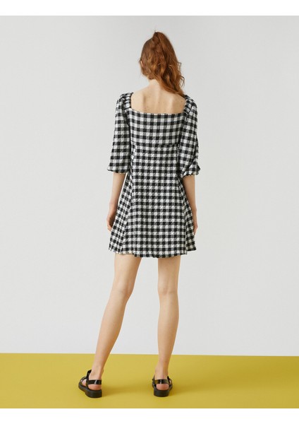 Kare Yaka Mini Elbise fırsatları