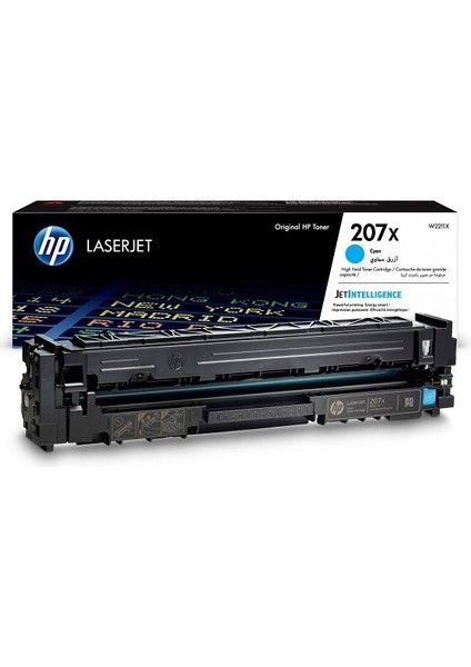 HP 207x Cyan Mavi 2.450 Sayfa Toner W2211x