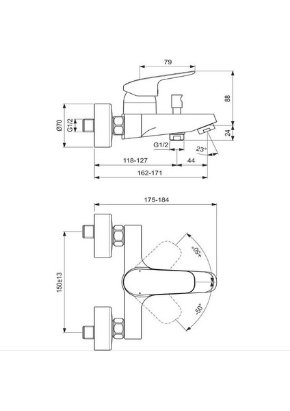 Ideal Standart Ceraflex Banyo Bataryası - B1721AA