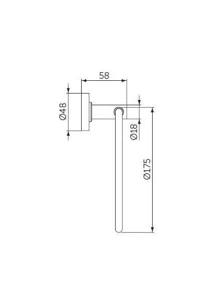 Ideal Standart Iom Yuvarlak Havluluk Mat Siyah - A9130XG