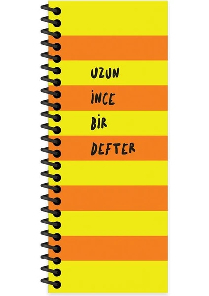 Keskin Color 8X21 Düz Uzun Ince Bir Defter - Turuncu