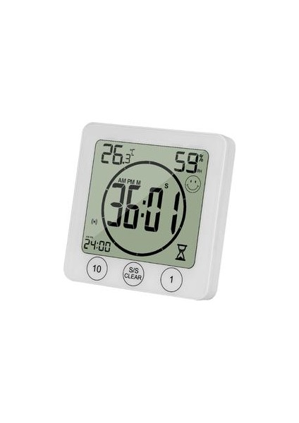 LCD Banyo Duvar Saati Sıcaklık Nem Geri Sayım Su Geçirmez Duş Zamanlayıcı K43D | Mutfak Zamanlayıcıları(Yurt Dışından) modelleri