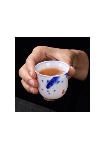 El Boyalı Teacup Kung Fu Çay Seti Seramik Çay Bardağı Çay Kase Pastel Master Kupası Kişisel El Yapımı Çay Koku Kokulu Bardak | Çay Fincanı