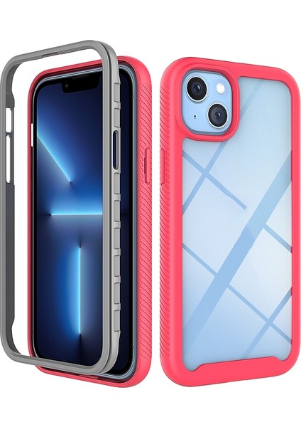iPhone 14 Için Pc + Tpu Telefon Kılıfı - Pembe (Yurt Dışından)