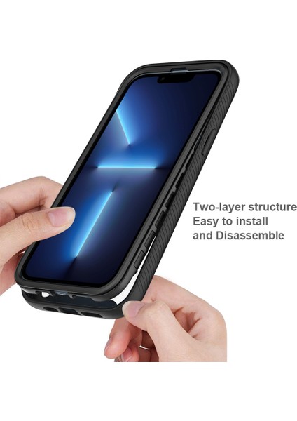 iPhone 14 Için Tam Korumalı Tpu Telefon Kılıfı - Pembe (Yurt Dışından)