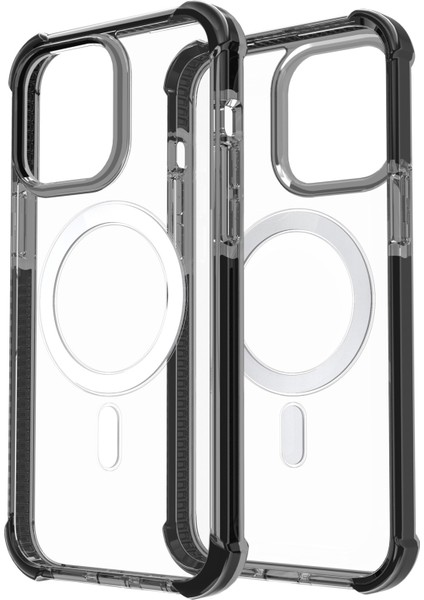 iPhone 14 Pro Için Magsafe Manyetik Akrilik Telefon Kılıfı - Gri - Siyah (Yurt Dışından)
