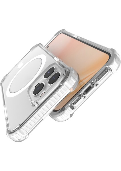 iPhone 14 Pro Için Magsafe Manyetik Akrilik Telefon Kılıfı - Şeffaf - Beyaz (Yurt Dışından) fiyatları