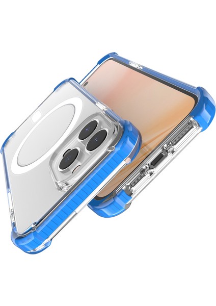 iPhone 14 Pro Için Magsafe Manyetik Akrilik Telefon Kılıfı - Mavi (Yurt Dışından)