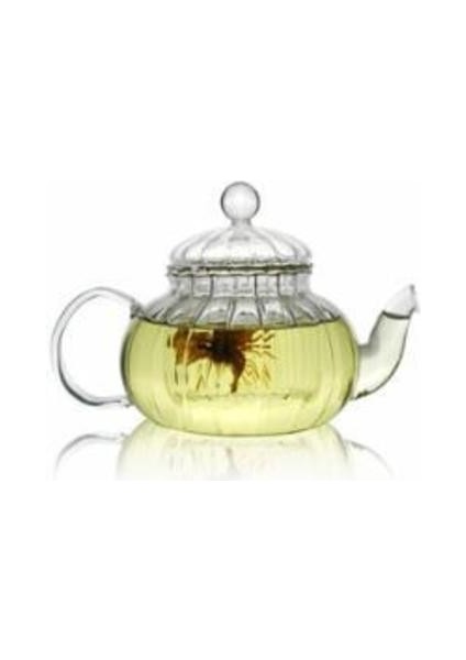 600 ml Kabak Stil Dayanıklı Cam Çaydanlık Filtre El Yapımı Isıya Dayanıklı Çaydanlık Kungfu Çiçek Çay Kahve(Yurt Dışından)