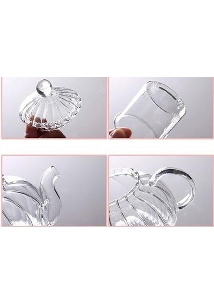 600 ml Kabak Stil Dayanıklı Cam Çaydanlık Filtre El Yapımı Isıya Dayanıklı Çaydanlık Kungfu Çiçek Çay Kahve(Yurt Dışından)