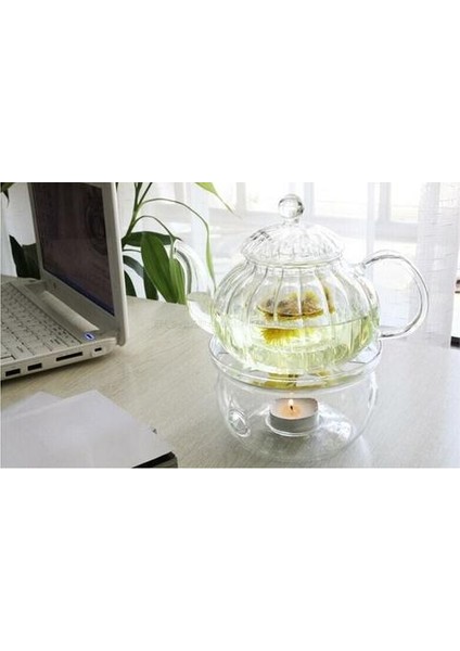 600 ml Kabak Stil Dayanıklı Cam Çaydanlık Filtre El Yapımı Isıya Dayanıklı Çaydanlık Kungfu Çiçek Çay Kahve(Yurt Dışından)