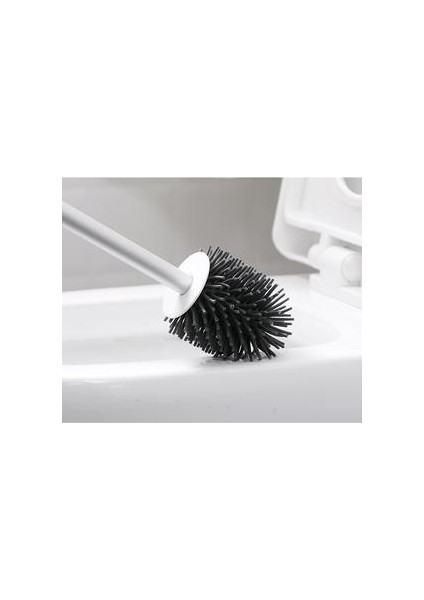 Banyo Tuvalet Fırçası Kafa Tutucu Tutucu Kolu ile Yumuşak Kıllar Banyo Temizleme Seti Duvara Monte Klozet Aksesuarları | Tuvalet Fırçası Tutucular