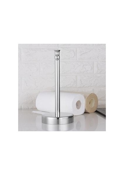 Paslanmaz Çelik Mutfak Rulo Kağıt Havlu Tutucu Banyo Doku Standı Gül Altın Napkins Raf Ev Mutfak Depolama Aksesuarları Wf | Kağıt Tutucular (Gümüş) fiyatları