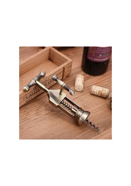Vintage Kırmızı Şarap Şişesi Açacağı Yaratıcı Çinko Alaşım Tirbuşon Cork Çektirme Remover Şanya Açacağı Antik Bronz Bar Araçları | Corkscrews açıcılar fiyatları