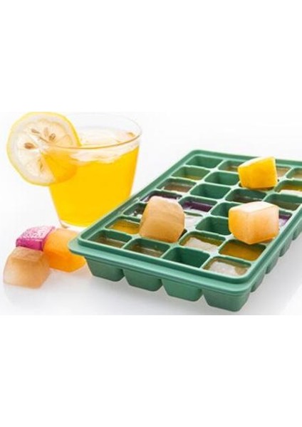 28 Izgaralar Buz Küpü Tepsi Dondurucu Kalıp Buz Küpleri Silikon Kalıp Viski Kokteyller Için Dökülme Kapaklı Silikon Kalıp | Dondurma Küvetleri (22.9 * 14.6 * 3.8 Cm, Yeşil) modelleri