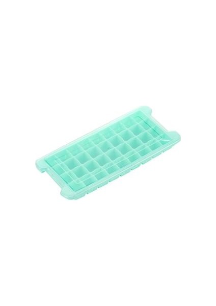 Dıy Ev Yapımı Silikon Kalıp Yumuşak Kolay Temiz Içecek Buz Küp Tepsi Kapak Hediye ile Ev Isıya Dayanıklı Dayanıklı Mutfak Aletleri (26.7 * 11.7 Cm, Mavi)