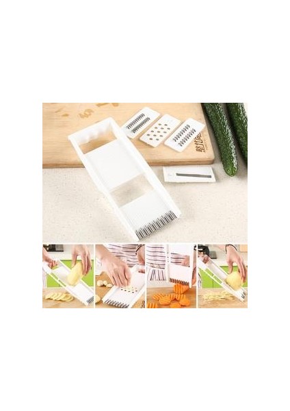 10 Takım Çok Fonksiyonlu 6 Parça Sebze Meyve Kesici Çatal Peeling Planing Salatalık Dilimleri Patates Rendelenmiş Sarımsak Mutfak Araçları(Yurt Dışından) modelleri