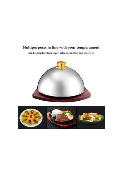 Paslanmaz Çelik Gıda Kapak Kubbe Servis Plaka Çanak Yemek Yemeği Ev Mutfak Restoran Cafe Için