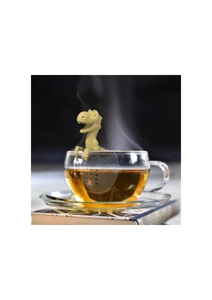 2x Çay Demlik, Dinozor ve yumurta Kabuğu Filtre Difüzör Gevşek Çay Silikon Süzgeci Sarı yeşil | Çay Süzgeçleri fiyatları