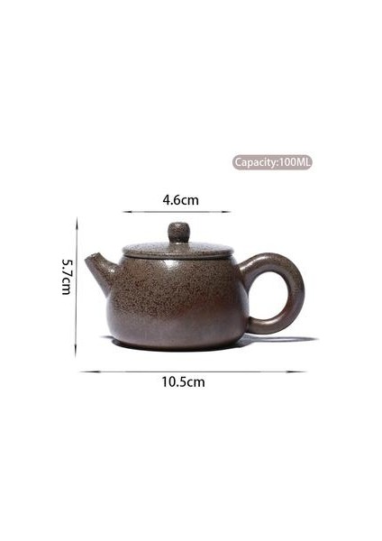 100 ml Butik Mor Kil Çaydanlıklar Retro Yakacak Odun Çaydanlık Güzellik Su Isıtıcısı Ham Cevheri El Yapımı Zisha Çay Seti Çaydanlıklar
