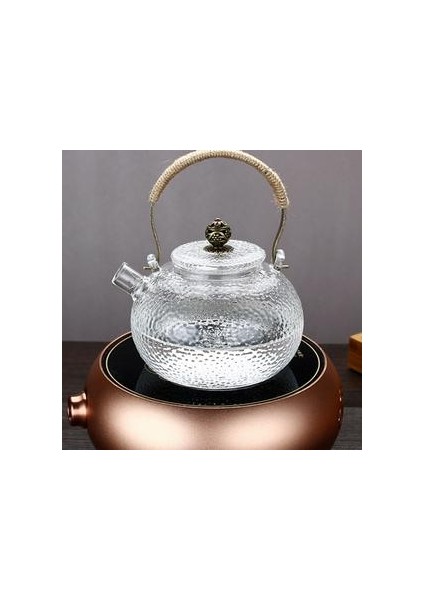 Çaydanlık Soğuk Su Isıtıcısı Çekiç Isıya Dayanıklı Cam Şeffaf Bakır Kolu Işın Tenceresi Isıtmalı Kettle | Çaydanlıklar