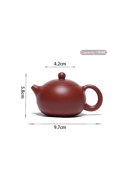 100 ml Yixing Mor Kil Çaydanlıklar Otantik Dahongpao Xishi Çay Potu Top Delik Filtre Su Isıtıcısı El Yapımı Butik Zisha Çay Seti | Çaydanlıklar(Yurt Dışından)