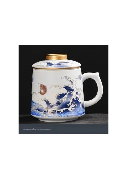 Seramik Whiteware Çay Kupası Seramik Çay Ayrımı Koyun Yağ Yeşim Kemer Filtre Ofis Kupası Çay Kupası Seramik Handpainted Teacups | Teacups(Yurt Dışından)