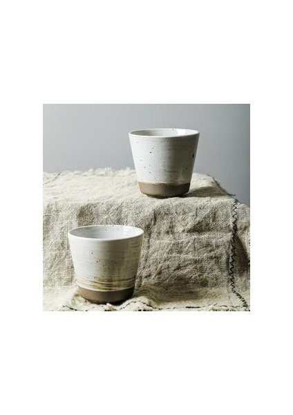 Seramik Fincan Japon Çay Bardağı Kahve Kupa Çömlekçilik Bardaklar Çay Fincanı Usta Çay Kupa Konteyner Drinkware Teaware Dekor El Sanatları Hediye | Kupalar (Gri)